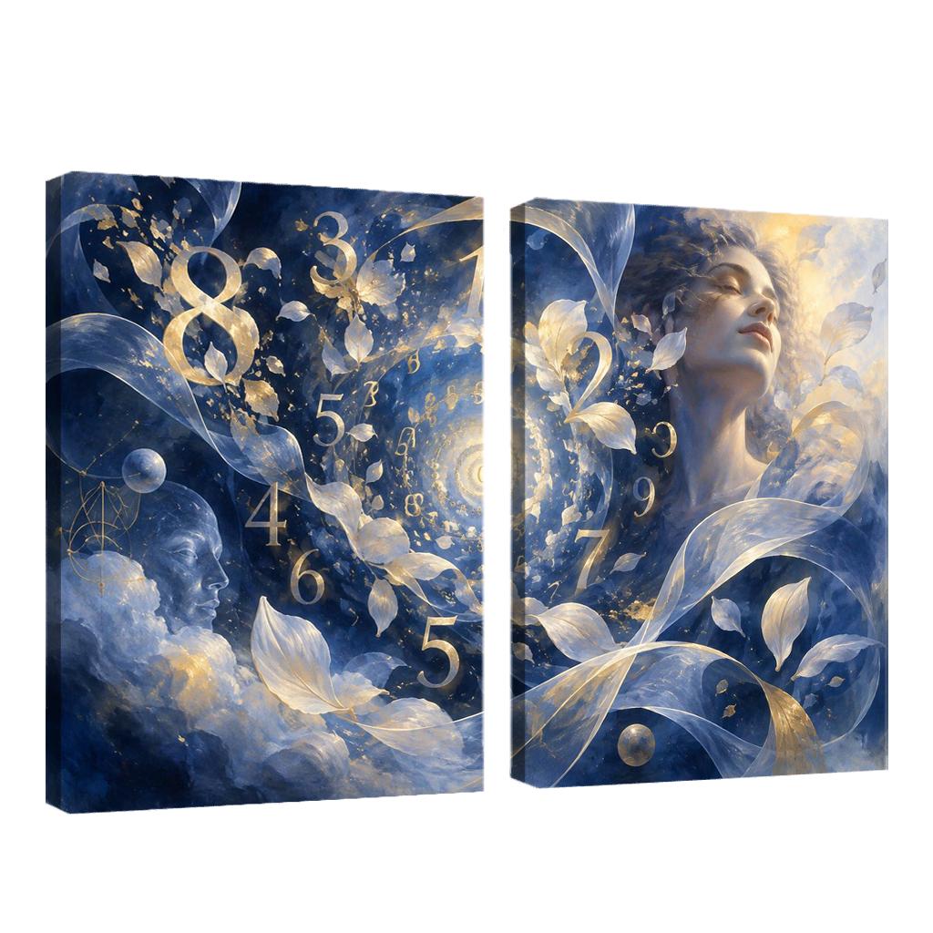Cobalt Arithmetic Of Tender Awakening oil paintings frame [AI-d92be89b-94ef67a684c6]