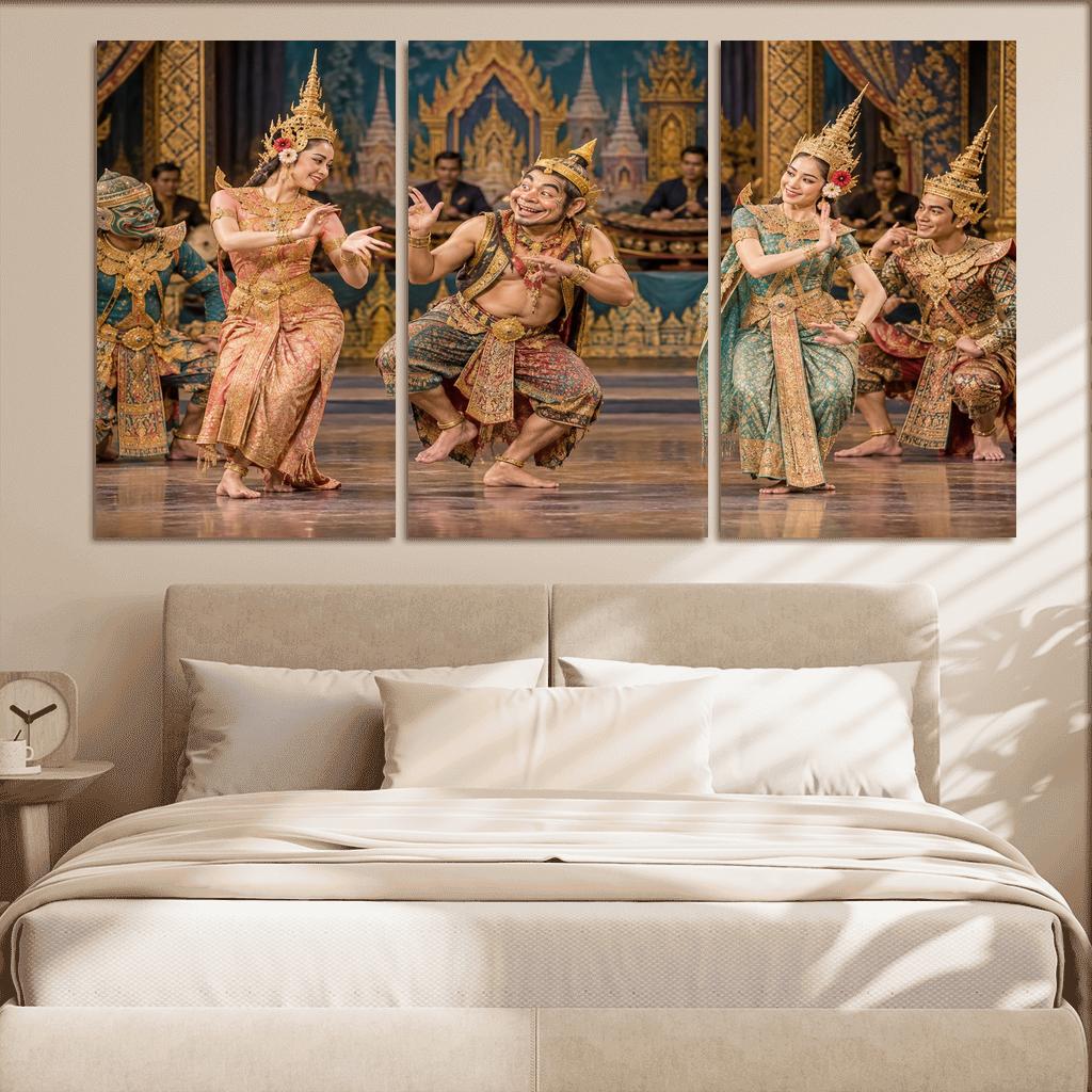 Likay Folk Theater Dance Of Lively Storytelling wall art [AI-7a2a1ee4-bd1e6b7e2625]