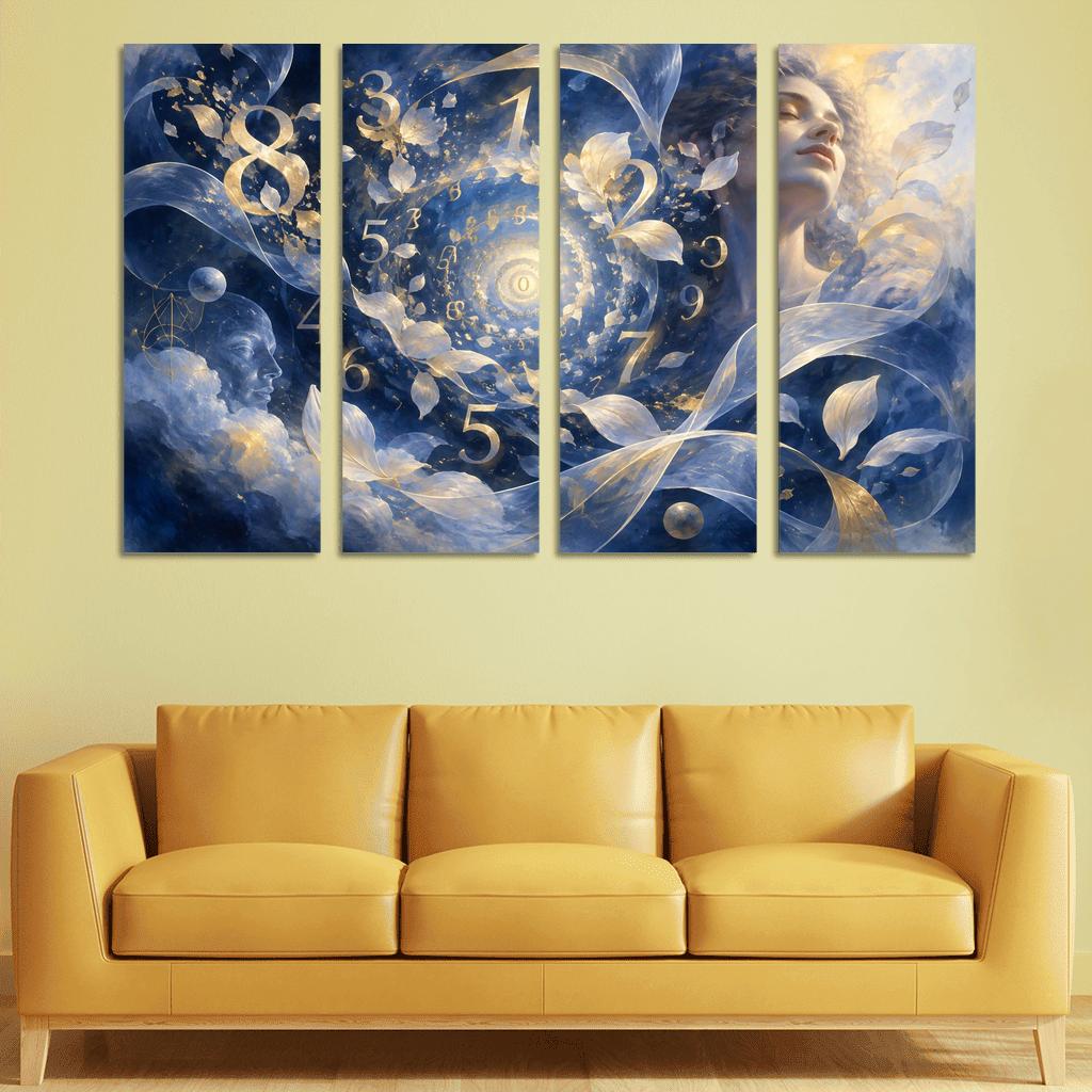 Cobalt Arithmetic Of Tender Awakening oil paintings frame [AI-d92be89b-736829f059c3]