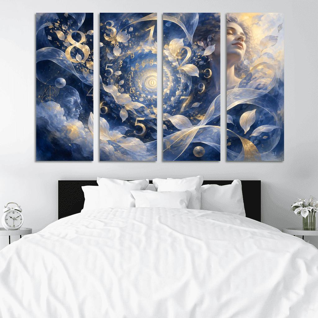 Cobalt Arithmetic Of Tender Awakening oil paintings frame [AI-d92be89b-85d6577aa5f1]