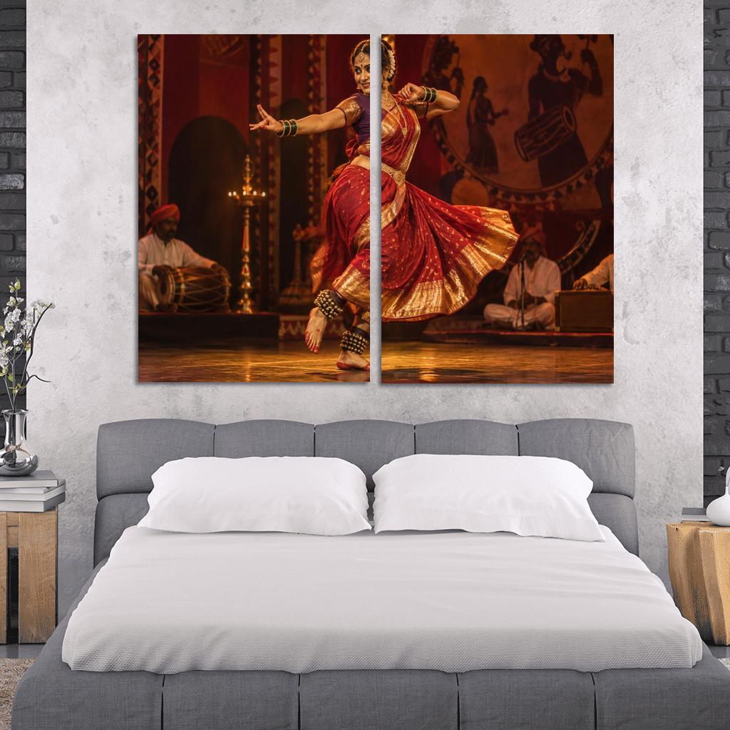 Lavani Grace Rhythms Of Expressive Folk Theatre canvas paintings frame [AI-f4c3a8fb-8e3b4afad1eb]