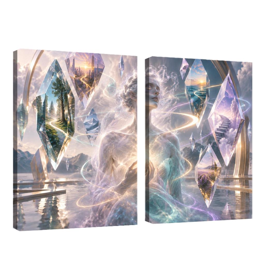 Prism Of Gentle Uncertainty multi-panel paintings [AI-99ed6043-fe82de679542]
