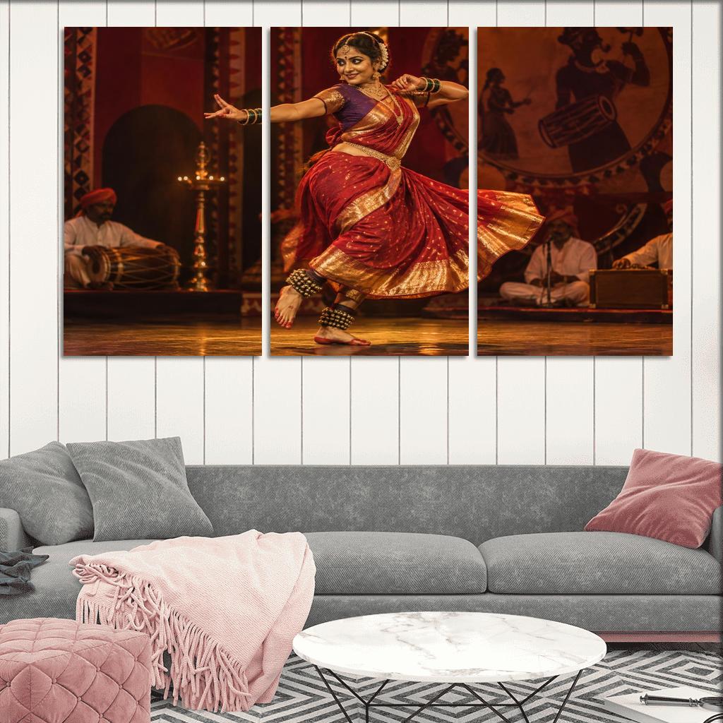 Lavani Grace Rhythms Of Expressive Folk Theatre canvas paintings frame [AI-f4c3a8fb-9e529a9a8d6e]