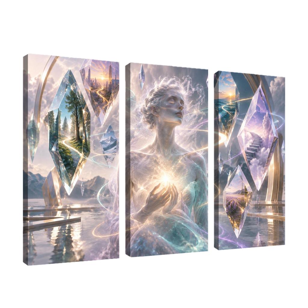 Prism Of Gentle Uncertainty multi-panel paintings [AI-99ed6043-fe82de679542]