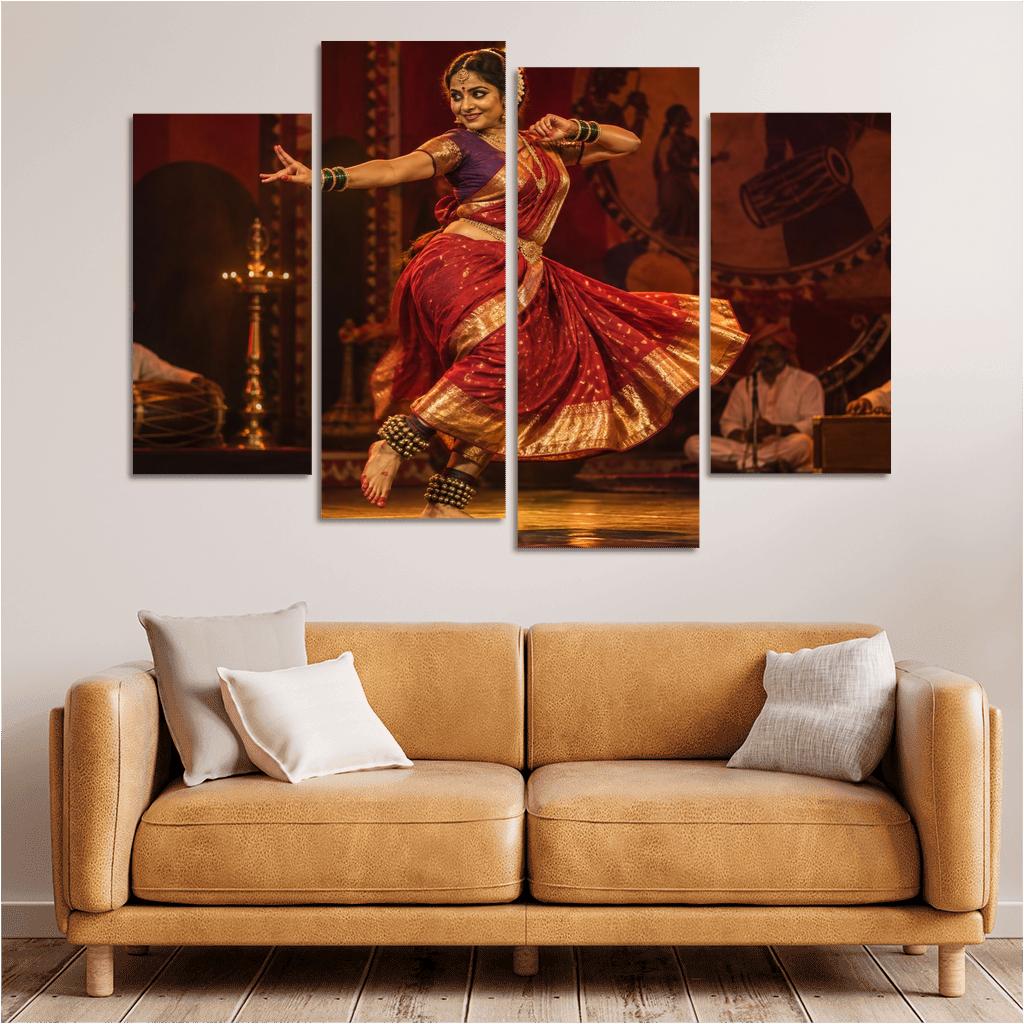 Lavani Grace Rhythms Of Expressive Folk Theatre canvas paintings frame [AI-f4c3a8fb-9e529a9a8d6e]