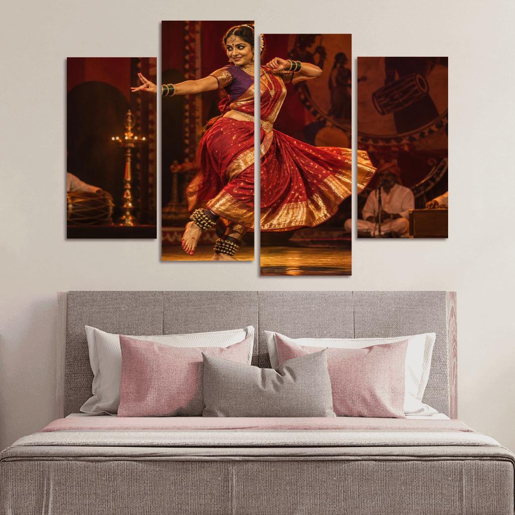 Lavani Grace Rhythms Of Expressive Folk Theatre canvas paintings frame [AI-f4c3a8fb-8e3b4afad1eb]