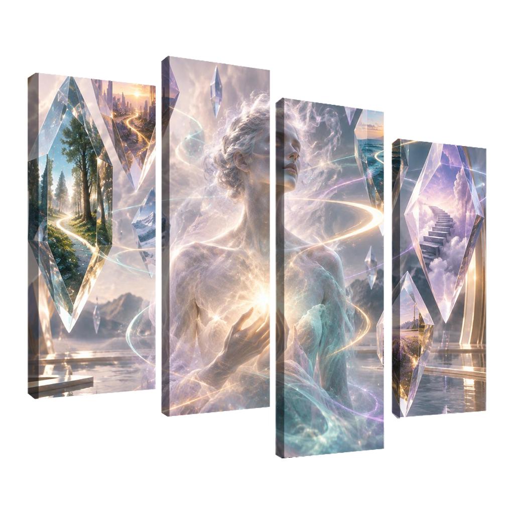 Prism Of Gentle Uncertainty multi-panel paintings [AI-99ed6043-fe82de679542]