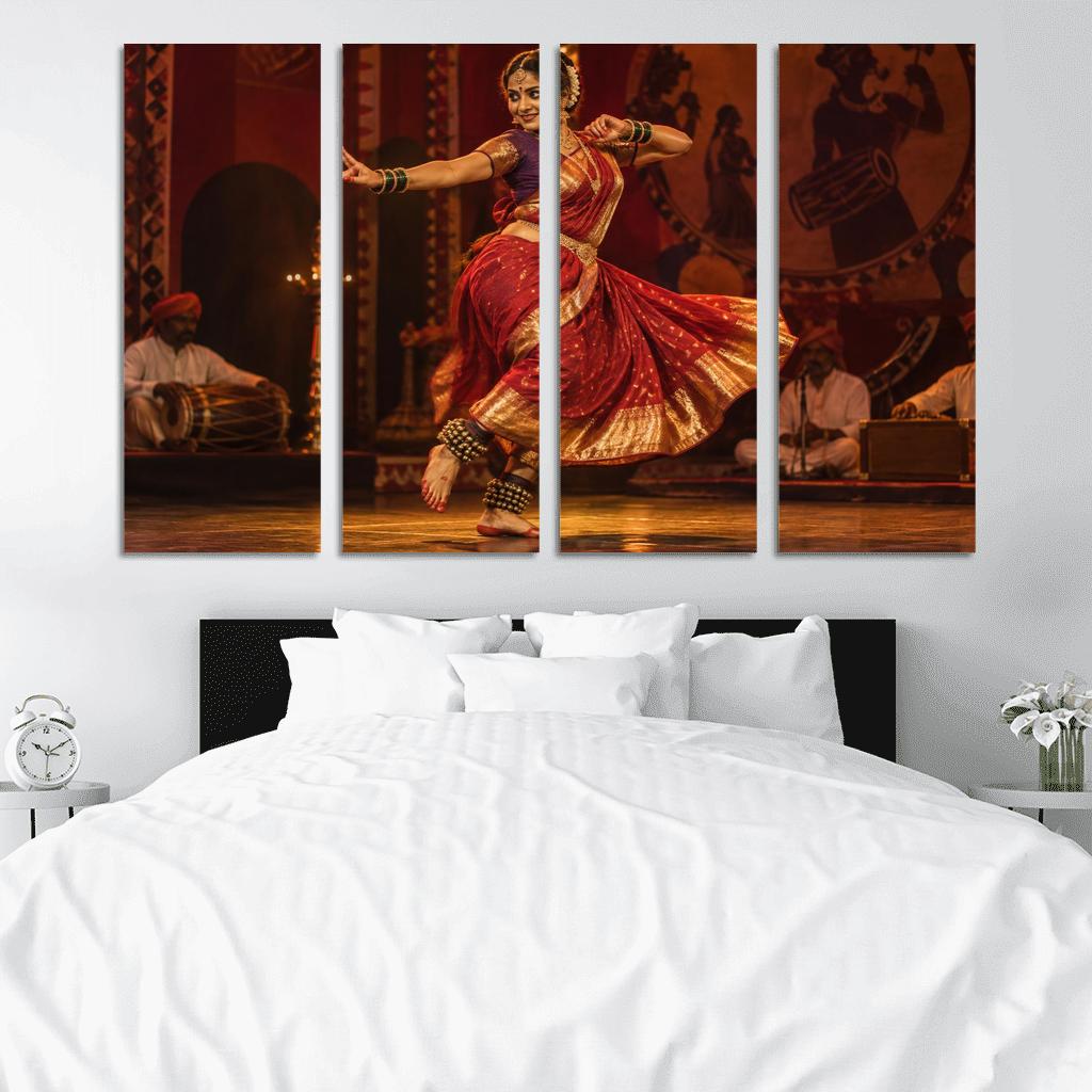 Lavani Grace Rhythms Of Expressive Folk Theatre canvas paintings frame [AI-f4c3a8fb-8e3b4afad1eb]
