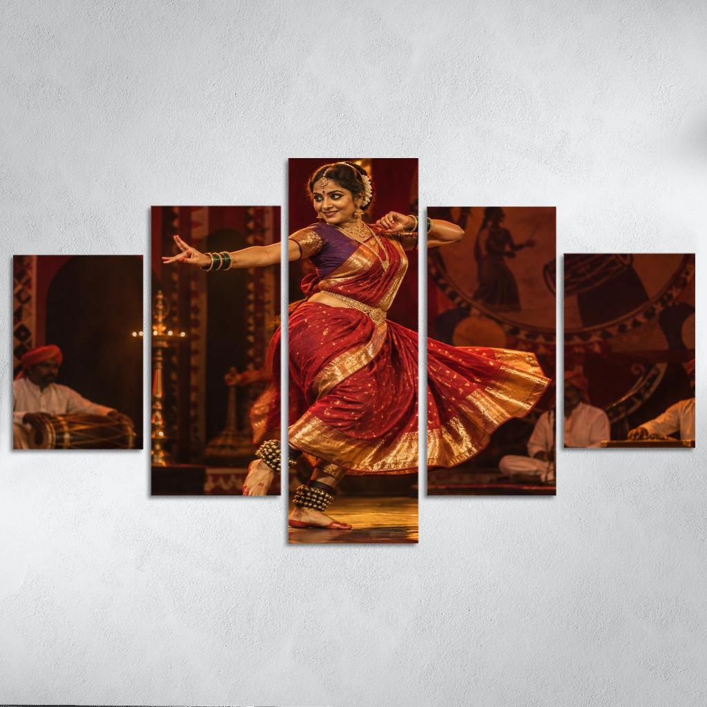 Lavani Grace Rhythms Of Expressive Folk Theatre canvas paintings frame [AI-f4c3a8fb-0b44919ad5d9]