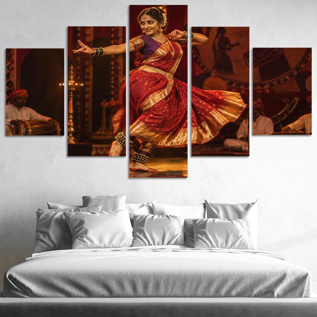 Lavani Grace Rhythms Of Expressive Folk Theatre canvas paintings frame [AI-f4c3a8fb-8e3b4afad1eb]