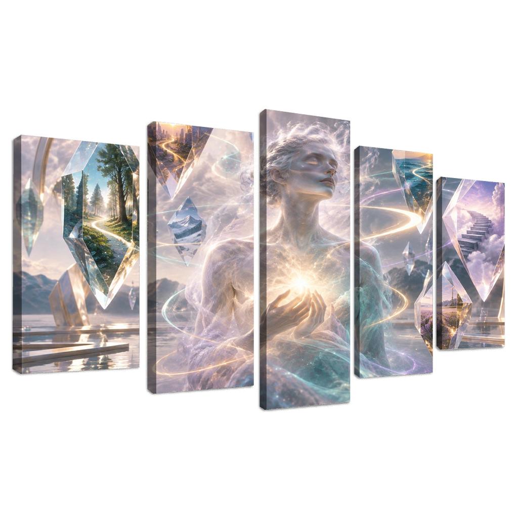 Prism Of Gentle Uncertainty multi-panel paintings [AI-99ed6043-fe82de679542]