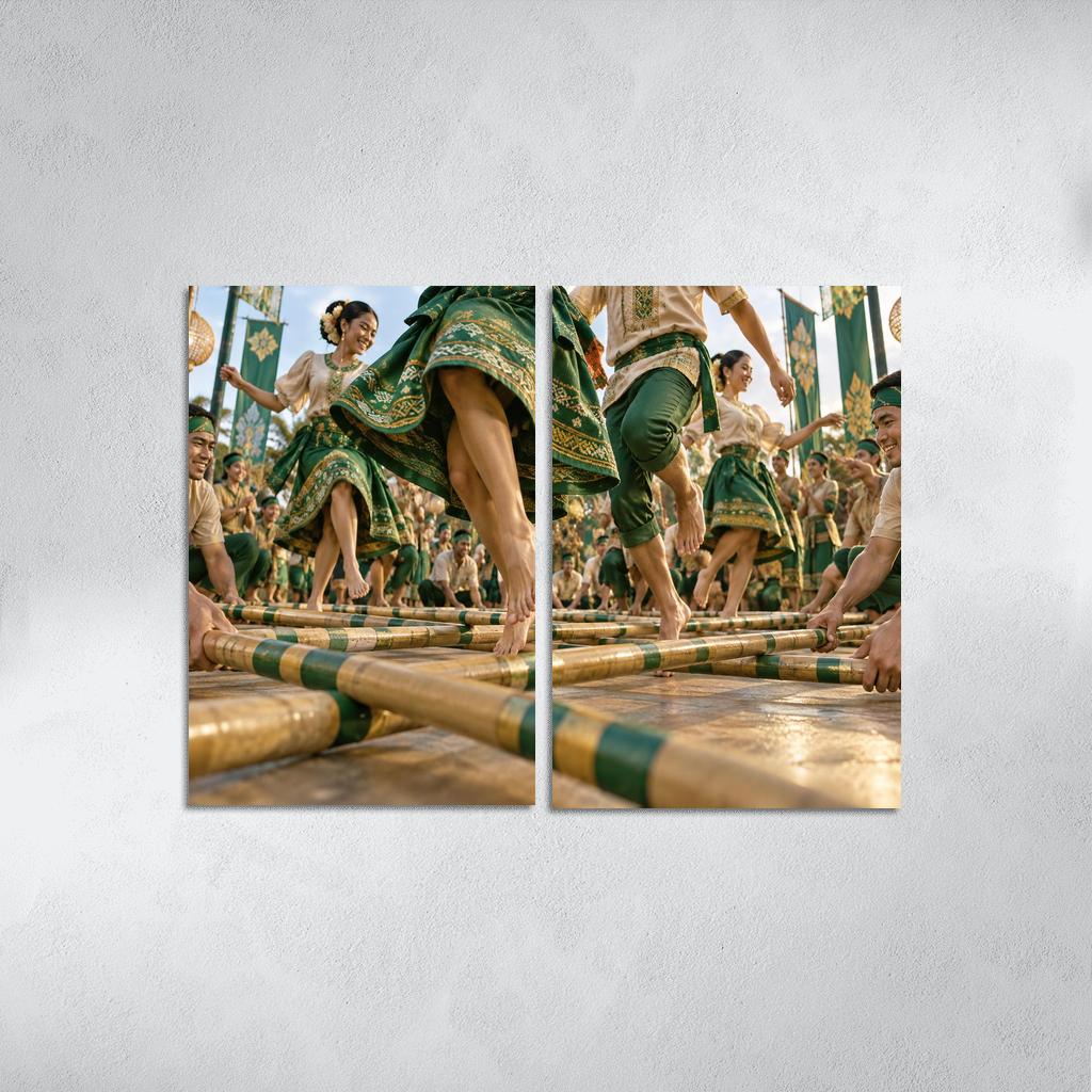 Tinikling Bamboo Rhythm Elegance art trends [AI-5f2350b9-68ef2a49e3b6]