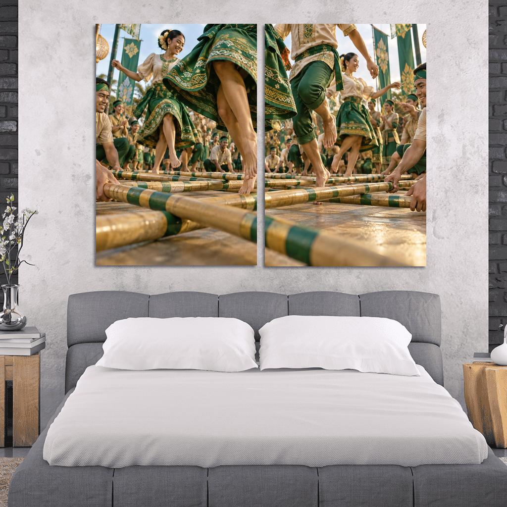 Tinikling Bamboo Rhythm Elegance art trends [AI-5f2350b9-d057444f175e]