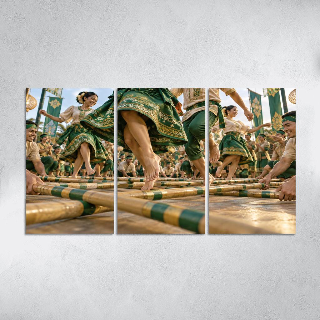 Tinikling Bamboo Rhythm Elegance art trends [AI-5f2350b9-68ef2a49e3b6]