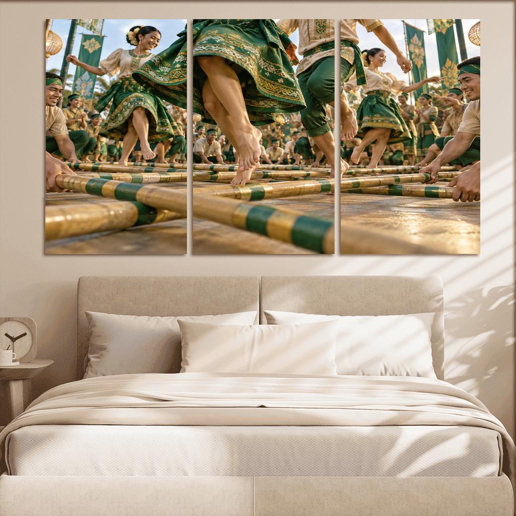 Tinikling Bamboo Rhythm Elegance art trends [AI-5f2350b9-d057444f175e]