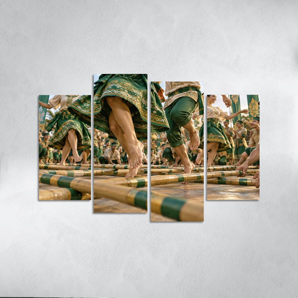 Tinikling Bamboo Rhythm Elegance art trends [AI-5f2350b9-68ef2a49e3b6]
