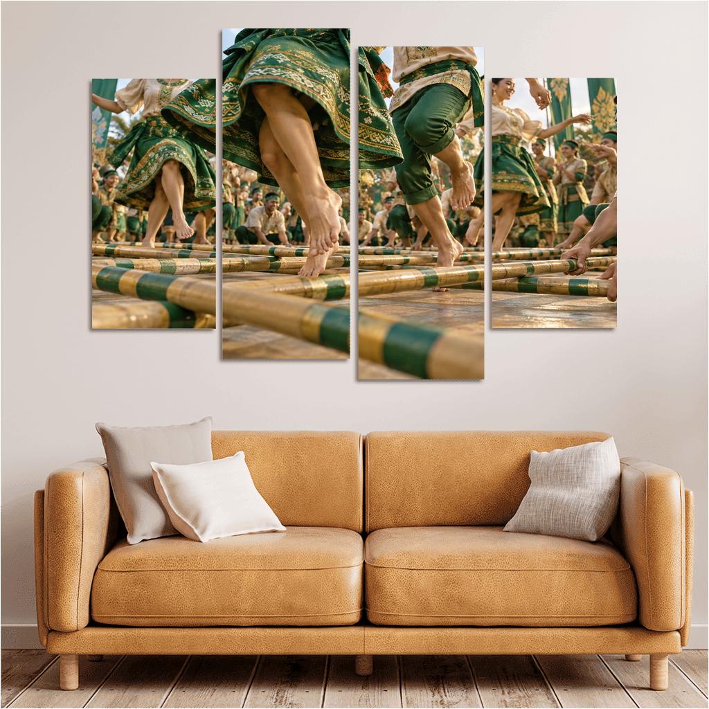 Tinikling Bamboo Rhythm Elegance art trends [AI-5f2350b9-015665b43295]