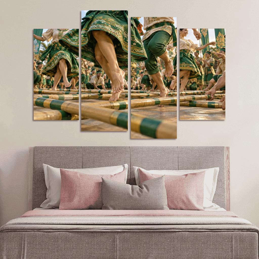 Tinikling Bamboo Rhythm Elegance art trends [AI-5f2350b9-d057444f175e]