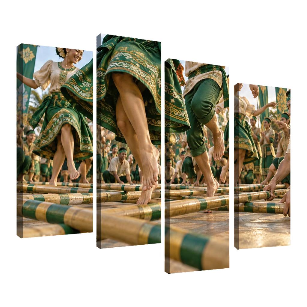Tinikling Bamboo Rhythm Elegance art trends [AI-5f2350b9-509444e6bfbf]