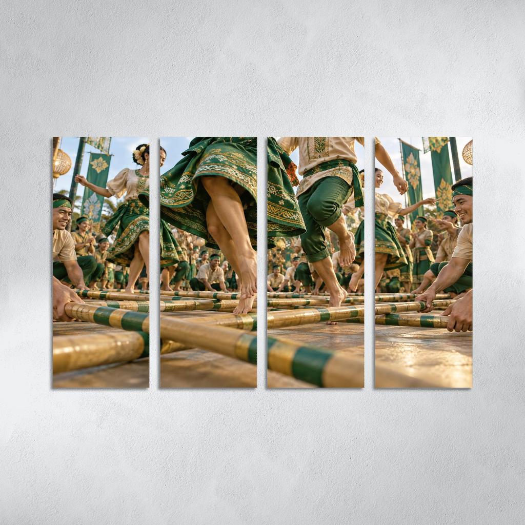 Tinikling Bamboo Rhythm Elegance art trends [AI-5f2350b9-68ef2a49e3b6]