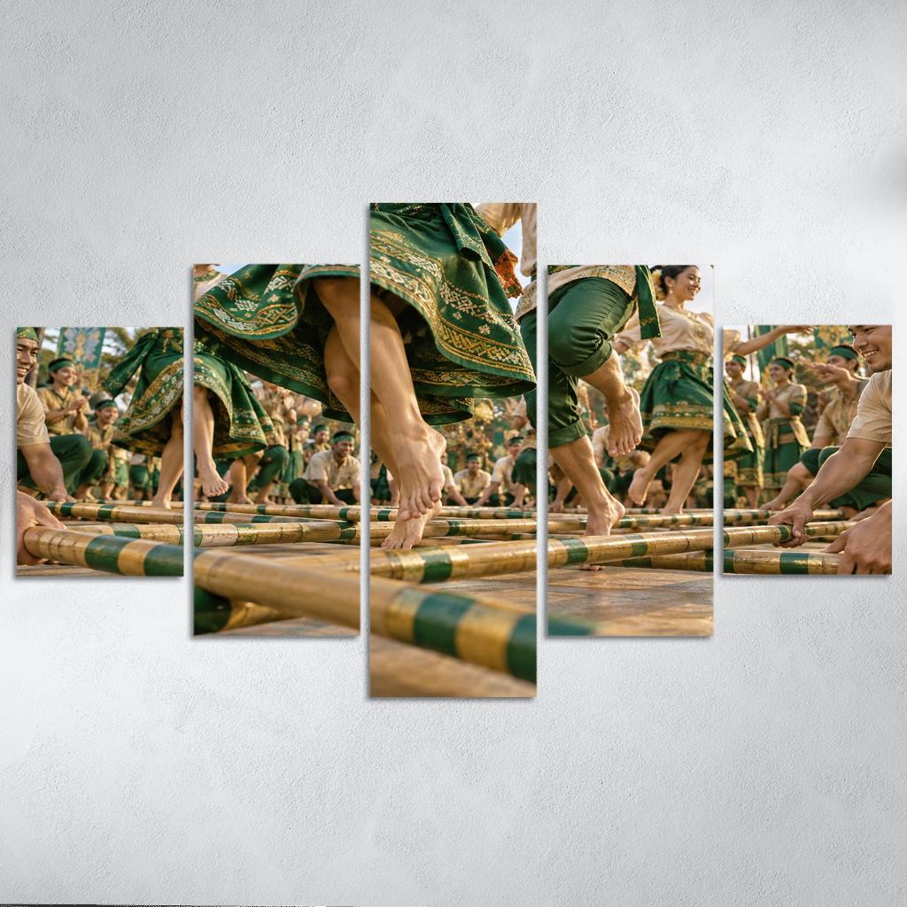 Tinikling Bamboo Rhythm Elegance art trends [AI-5f2350b9-68ef2a49e3b6]