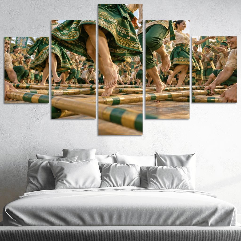 Tinikling Bamboo Rhythm Elegance art trends [AI-5f2350b9-d057444f175e]