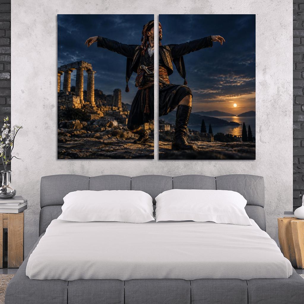 Zeybek Valor Dance Of Proud Solitude abstract paintings frame [AI-f26862e2-b09cd097a9a7]