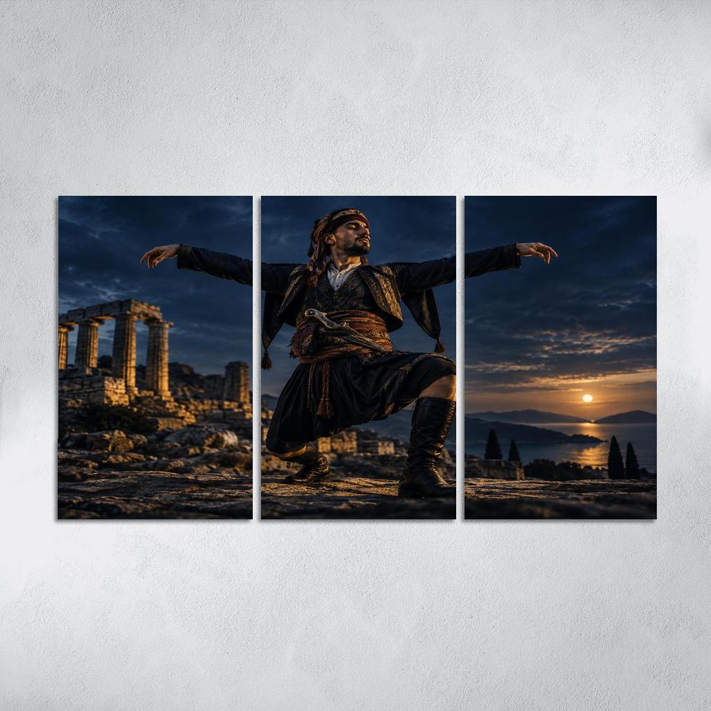 Zeybek Valor Dance Of Proud Solitude abstract paintings frame [AI-f26862e2-7e146ad61f69]