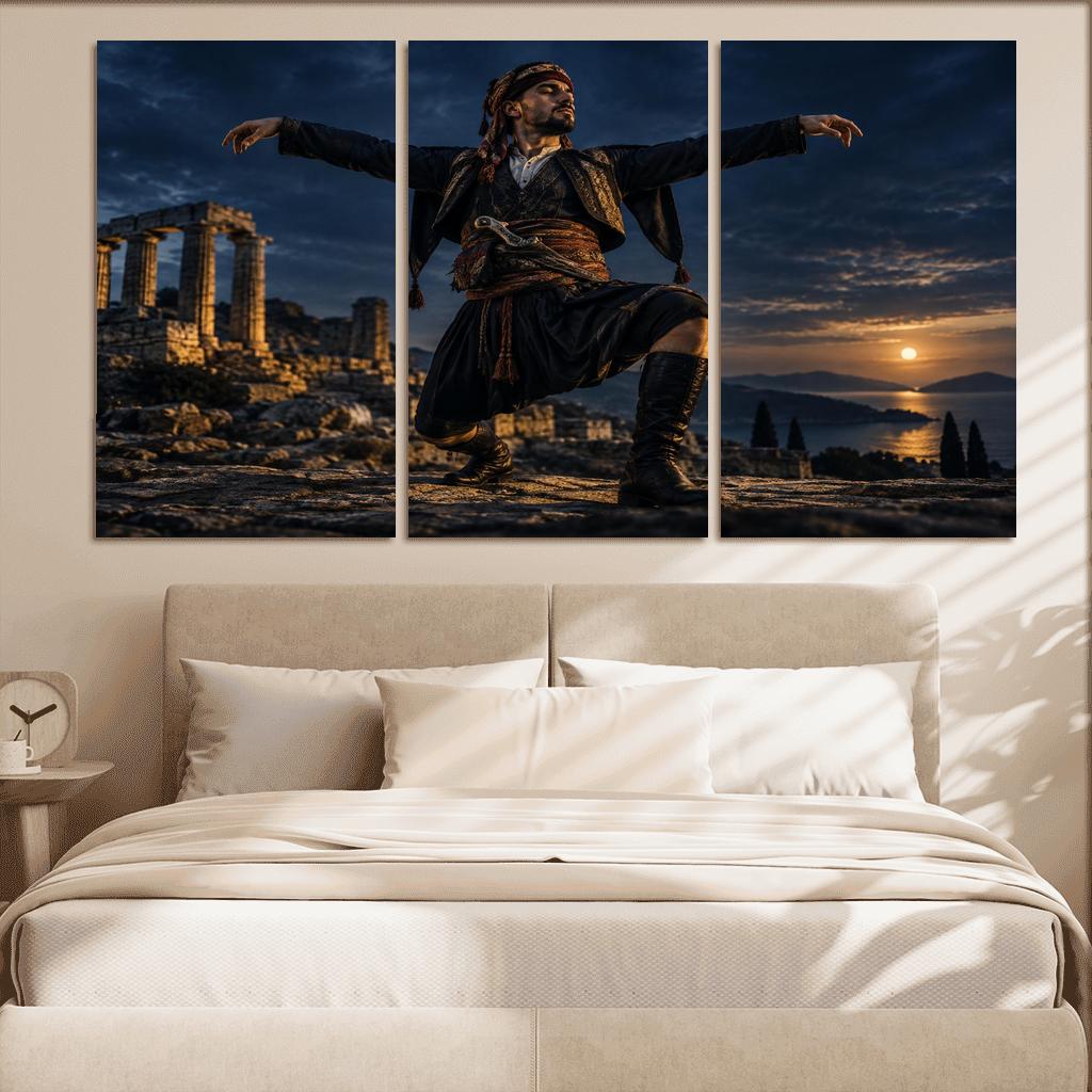 Zeybek Valor Dance Of Proud Solitude abstract paintings frame [AI-f26862e2-b09cd097a9a7]