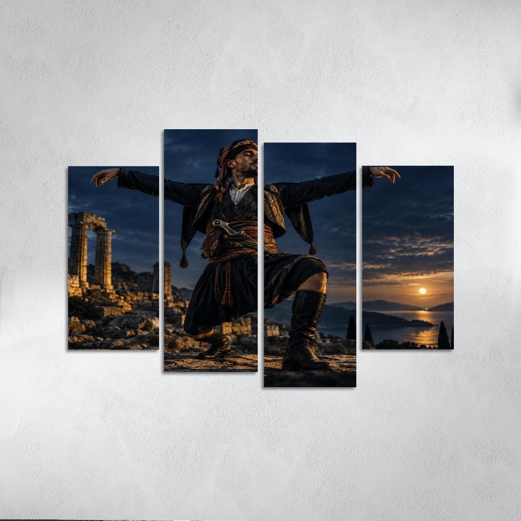 Zeybek Valor Dance Of Proud Solitude abstract paintings frame [AI-f26862e2-7e146ad61f69]