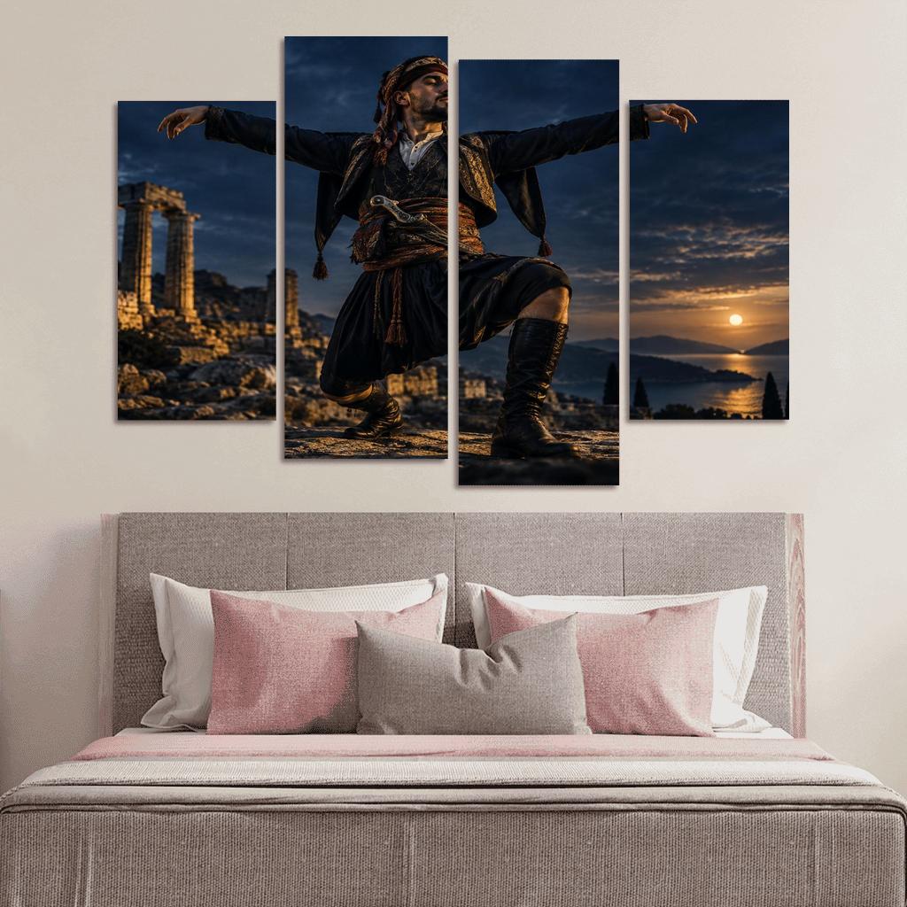 Zeybek Valor Dance Of Proud Solitude abstract paintings frame [AI-f26862e2-b09cd097a9a7]