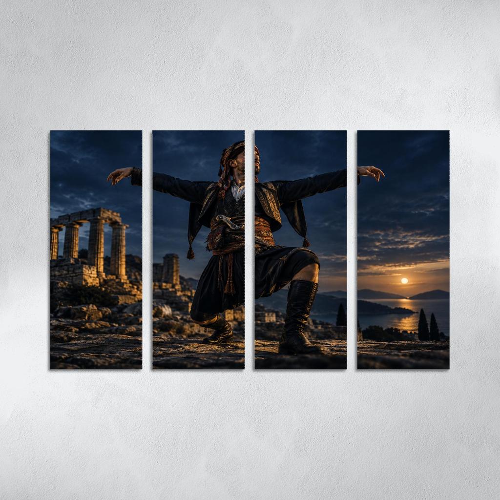 Zeybek Valor Dance Of Proud Solitude abstract paintings frame [AI-f26862e2-7e146ad61f69]