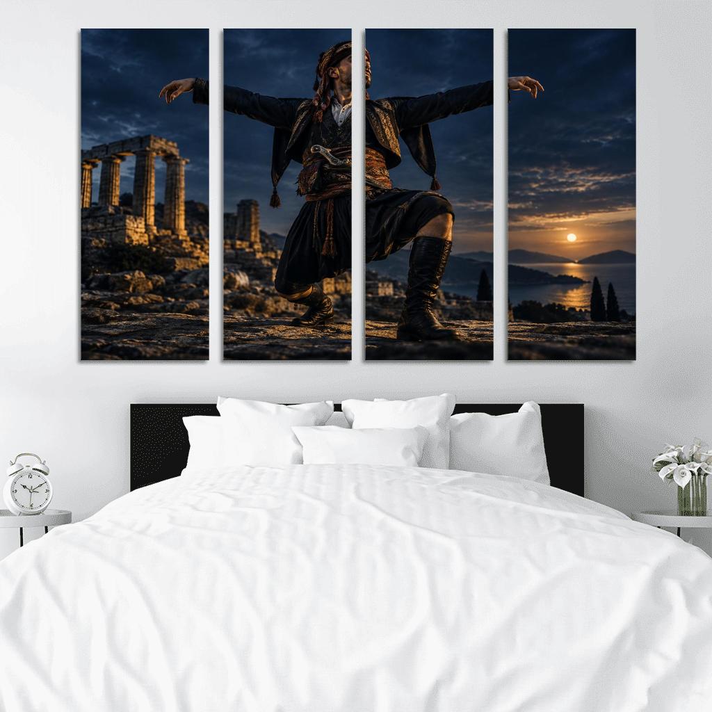 Zeybek Valor Dance Of Proud Solitude abstract paintings frame [AI-f26862e2-b09cd097a9a7]