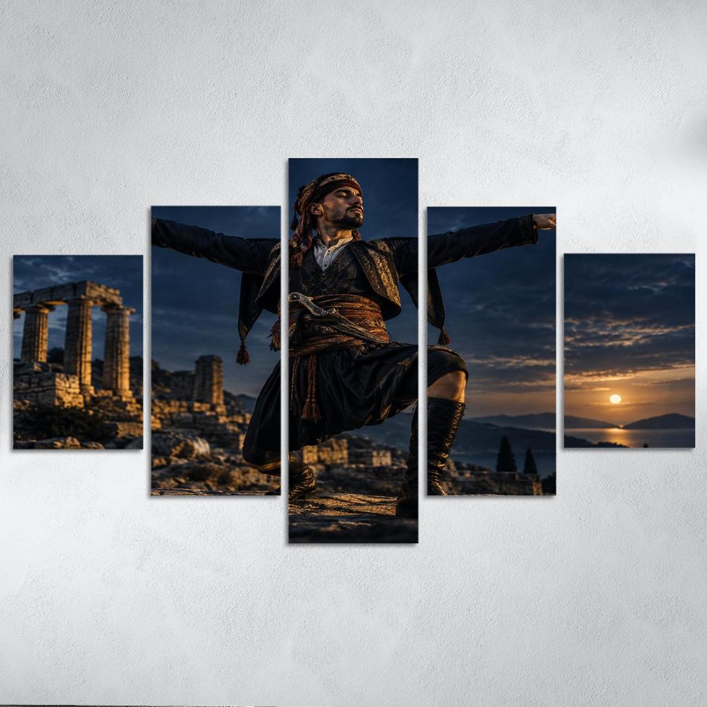 Zeybek Valor Dance Of Proud Solitude abstract paintings frame [AI-f26862e2-7e146ad61f69]