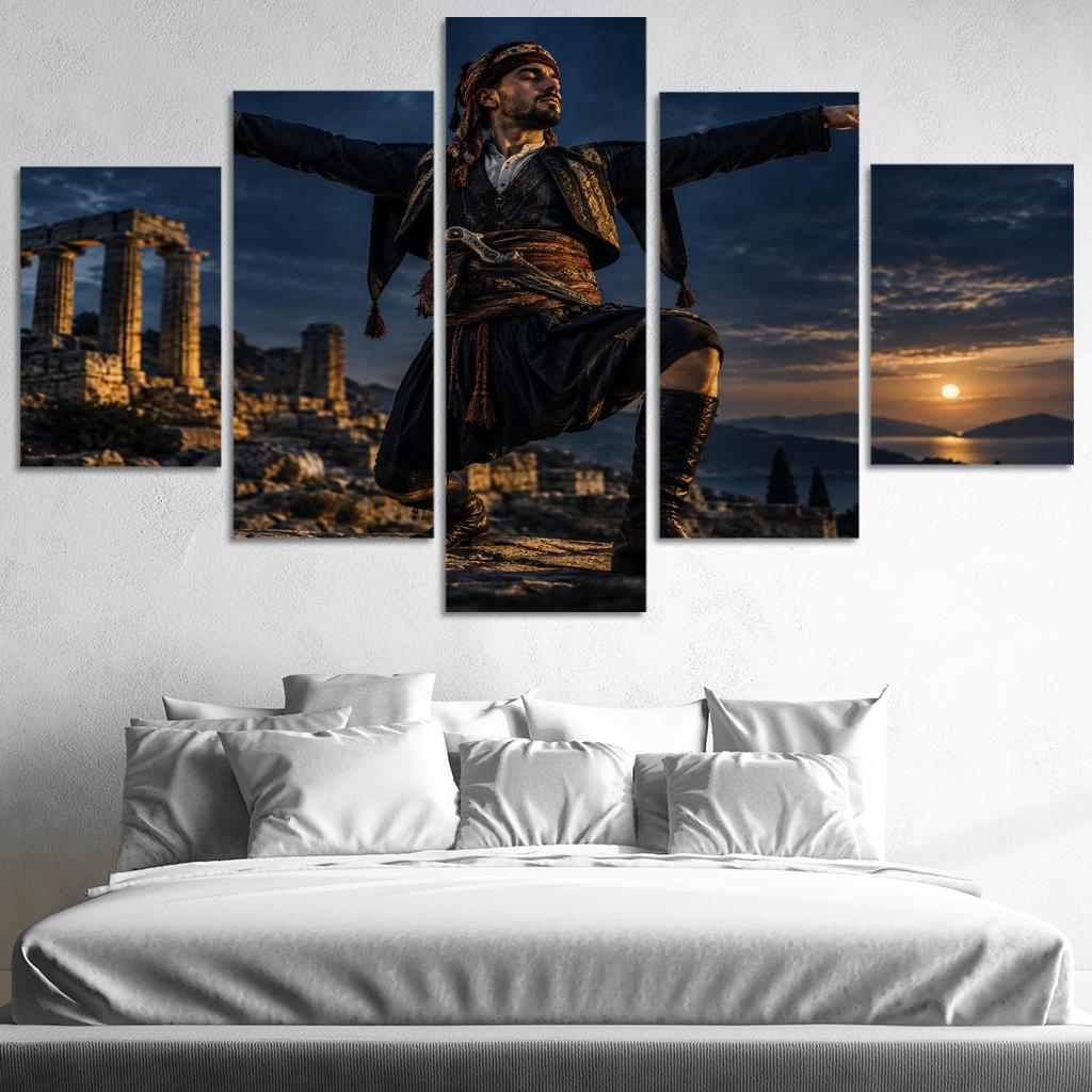 Zeybek Valor Dance Of Proud Solitude abstract paintings frame [AI-f26862e2-b09cd097a9a7]