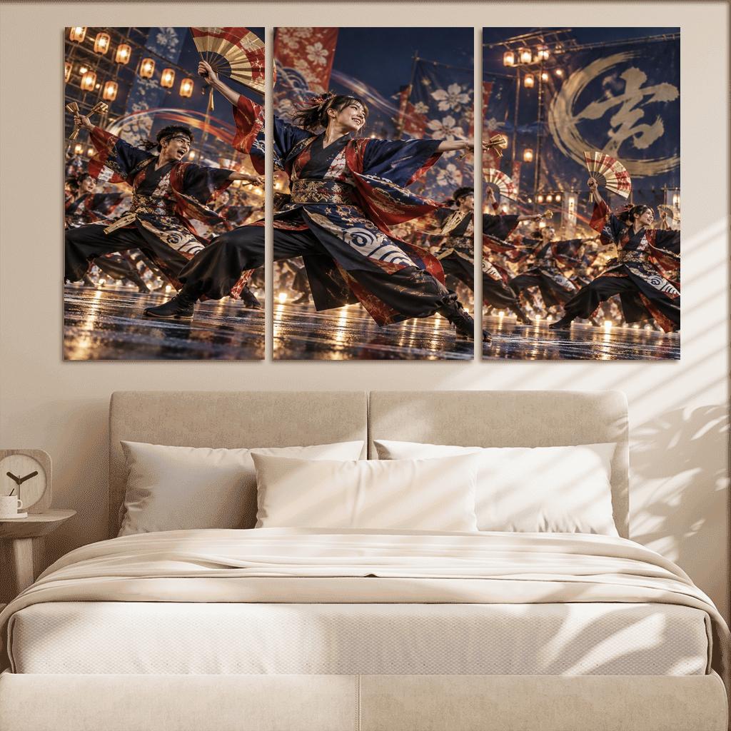 Yosakoi Radiance Festival Fan Dance premium artwork frames [AI-b6e7c017-00e0a5c4a12e]
