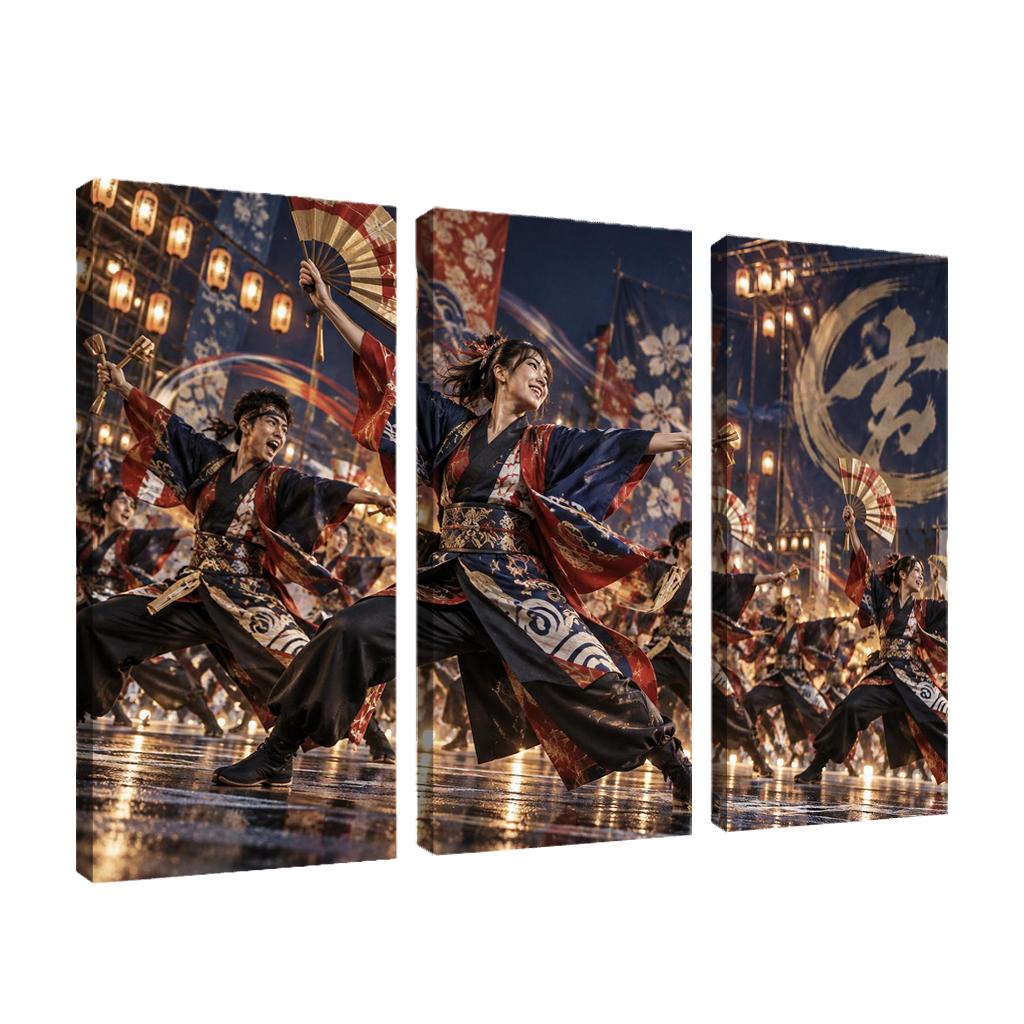 Yosakoi Radiance Festival Fan Dance premium artwork frames [AI-b6e7c017-dde0d07759ee]