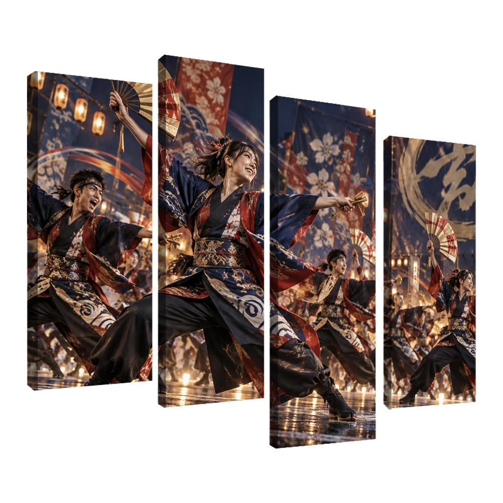 Yosakoi Radiance Festival Fan Dance premium artwork frames [AI-b6e7c017-dde0d07759ee]
