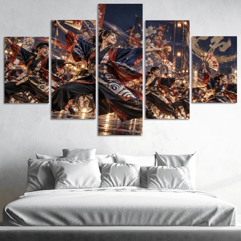 Yosakoi Radiance Festival Fan Dance premium artwork frames [AI-b6e7c017-00e0a5c4a12e]