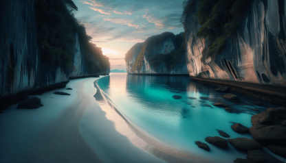 Silver Beach Escape Modern Paintings Frame