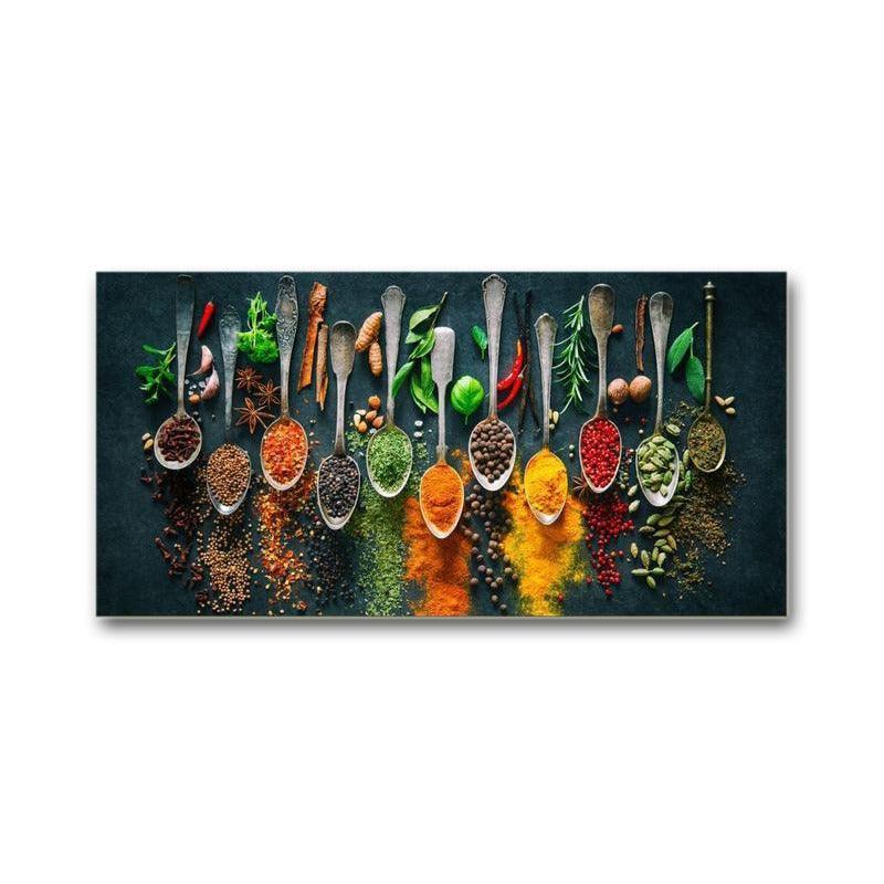 Kitchen Various Seasonings Theme Wall Posters-Original Frame