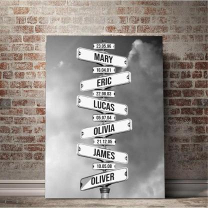 Personalized Street Sign Canvas Print
