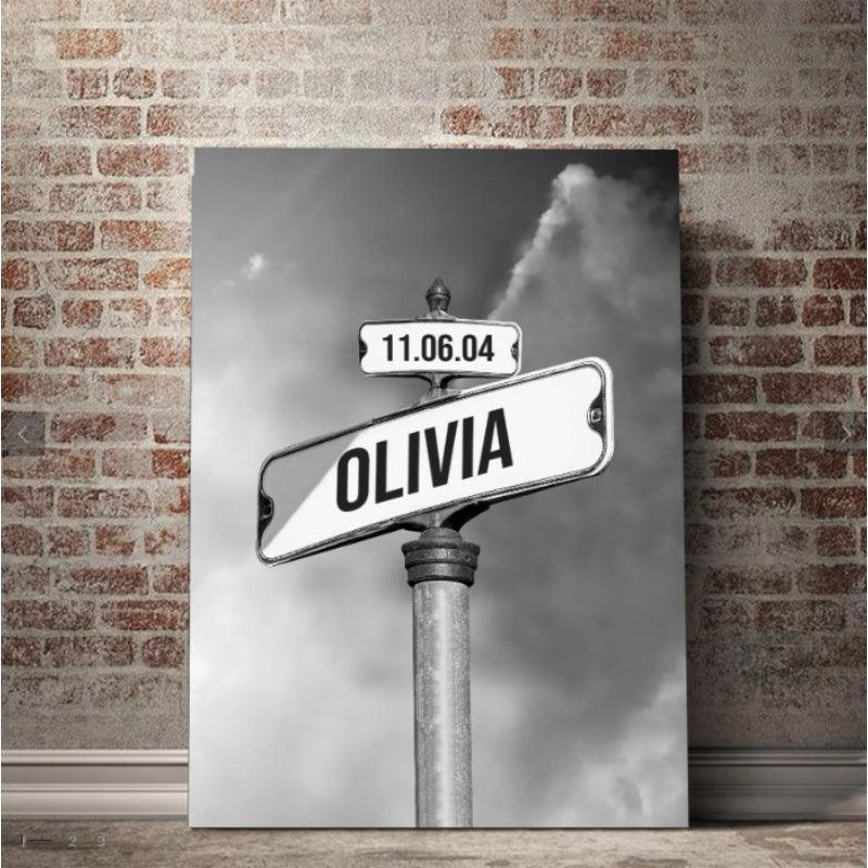 Personalized Street Sign Canvas Print