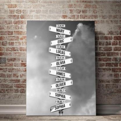 Personalized Street Sign Canvas Print
