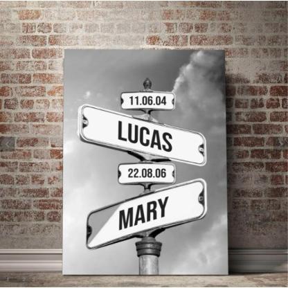 Personalized Street Sign Canvas Print