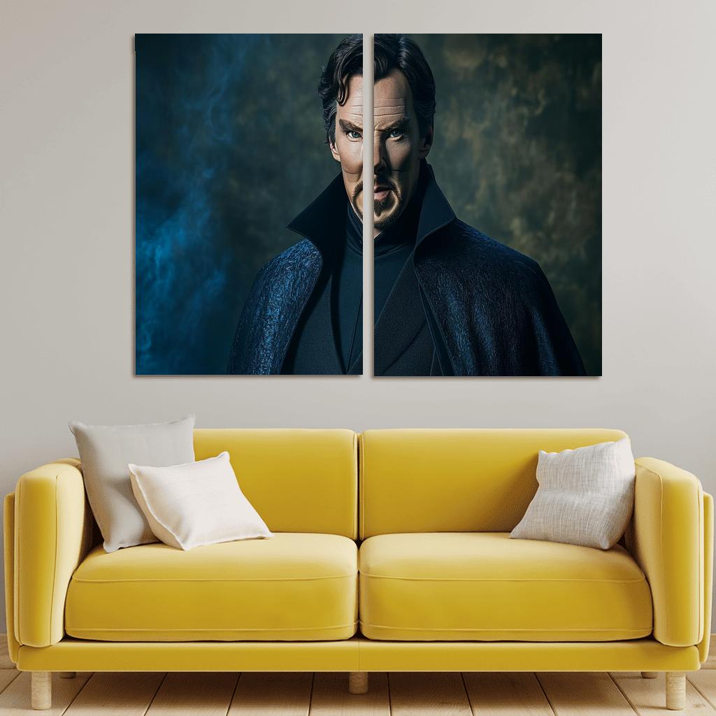 Benedict Cumberbatch: Weaving The Sorcerer’s Mind oil paintings frame