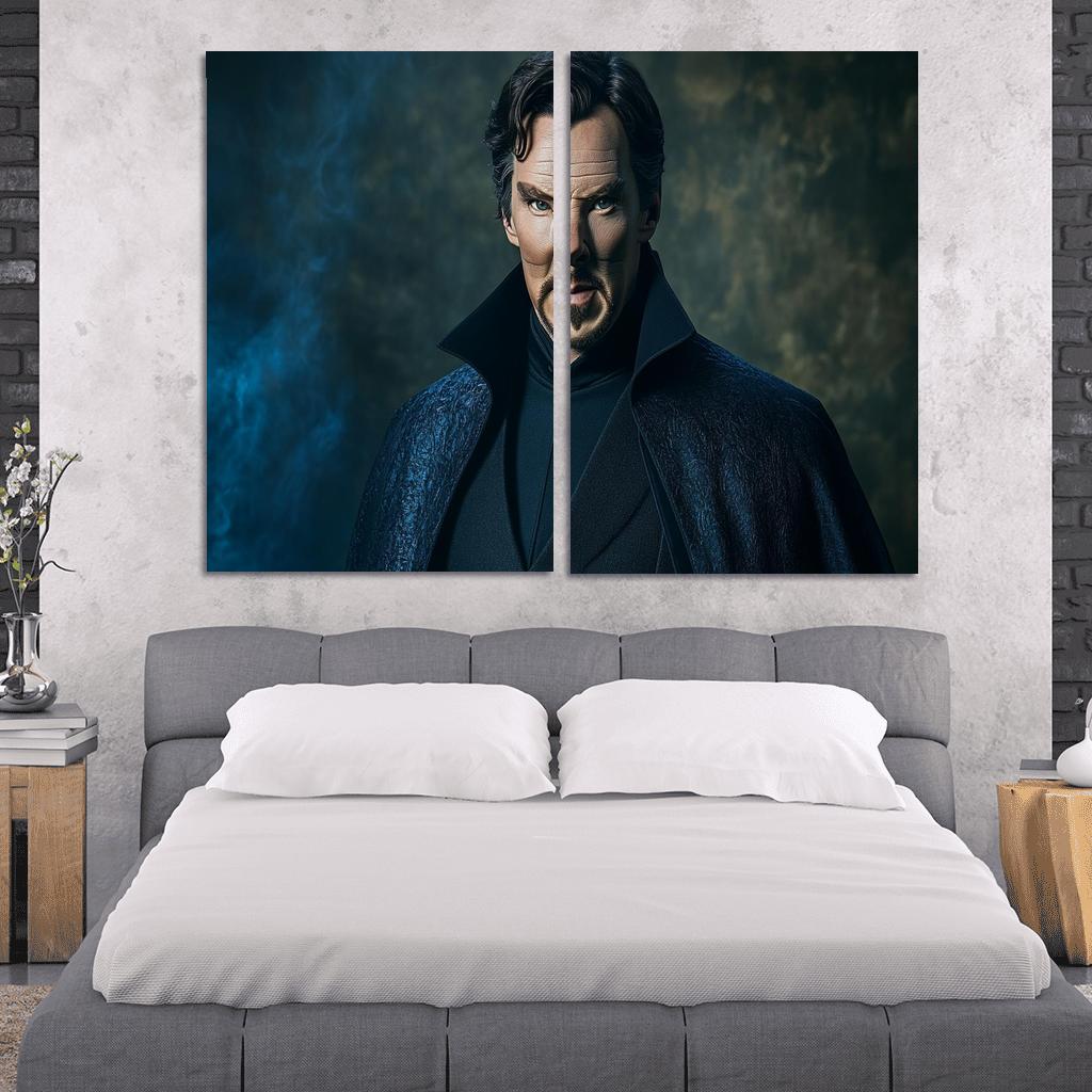 Benedict Cumberbatch: Weaving The Sorcerer’s Mind oil paintings frame