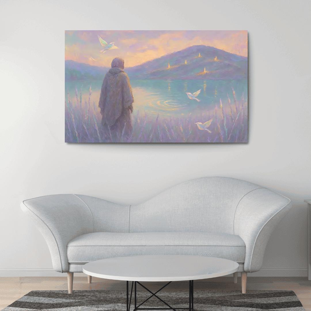 Glass Meadow Of Echoes modern paintings frame