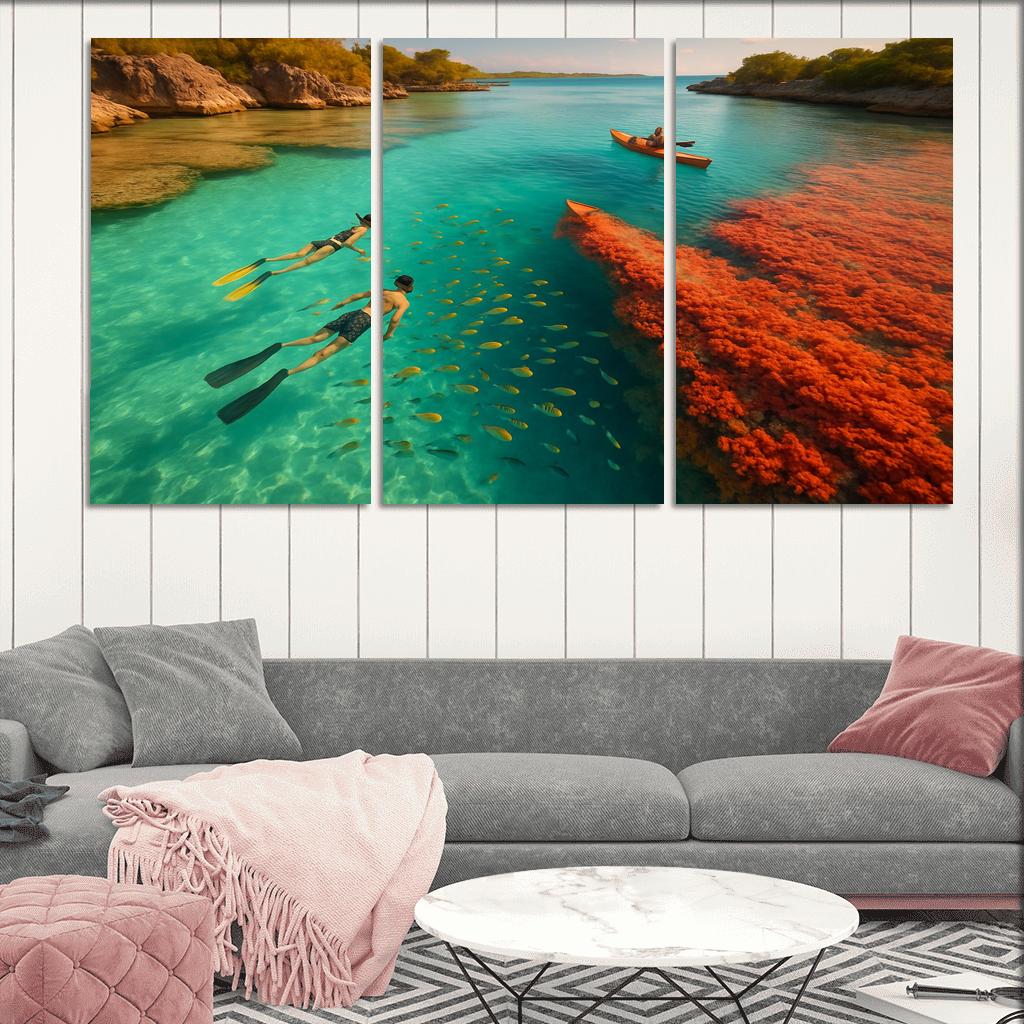 Glasswater Point Lagoon modern paintings frame