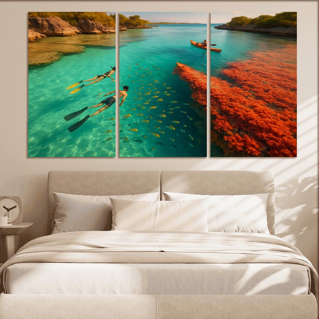 Glasswater Point Lagoon modern paintings frame